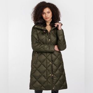 Barbour Ballater Down Coat US Size 4 Excellent Condition
